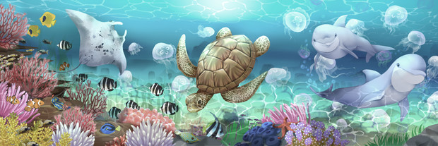 海中遊泳