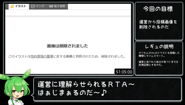 【RTA】東北くぱぁたん（健全）削除　ＲＴＡ　51時間5分