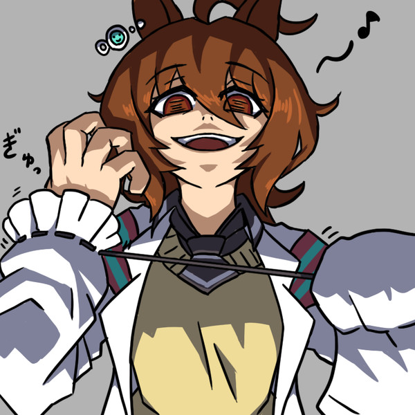 袖をしぼるタキオンさん / おいもたろう さんのイラスト