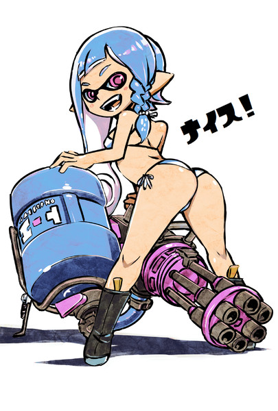 バレルスピナーと白水着とイカ。