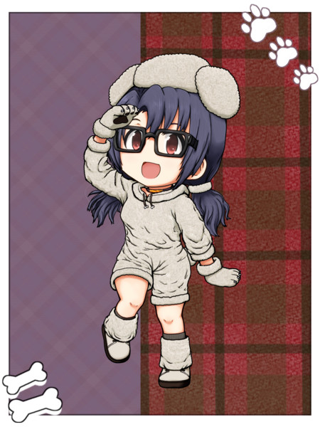 トイプードル風、 耳としっぽ紗代子、 メガネバージョン