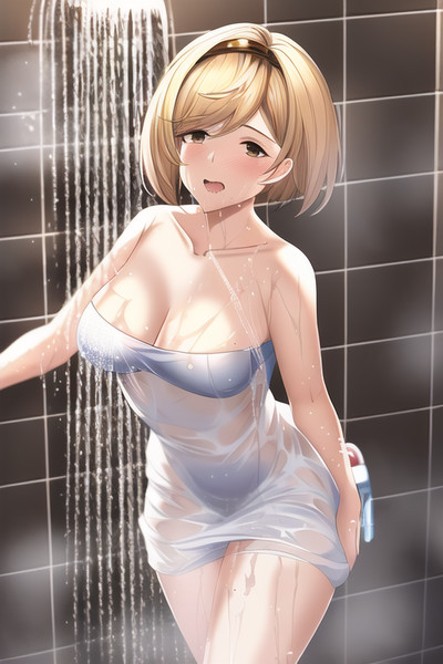 NovelAIでジータちゃんと一緒にシャワーを浴びてみた