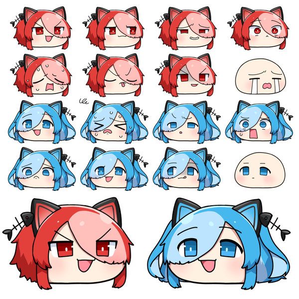 ゆっくり猫使アル＆ビィ素材