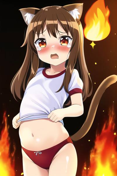「こうさんだにゃあぁ…服従するにゃぁぁ」 「ほら、ぽんぽんもみせるにゃよ？」