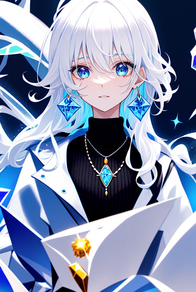 アニメ風の女性キャラクター 全身イラストのイラスト素材