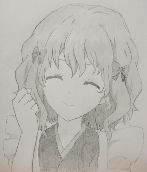 緒花を鉛筆一本で描いてみた＾＾