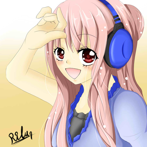 ヘッドフォン少女 完成版 りるはす さんのイラスト ニコニコ静画 イラスト