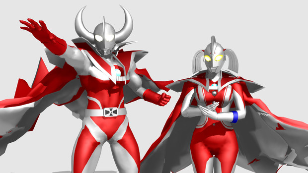 配布] MMD ウルトラの父＆ウルトラの母 / れもんしばい さん