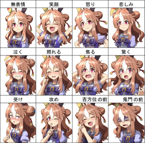 ウマ娘：コパノリッキーで表情練習 / テルZETA さんのイラスト