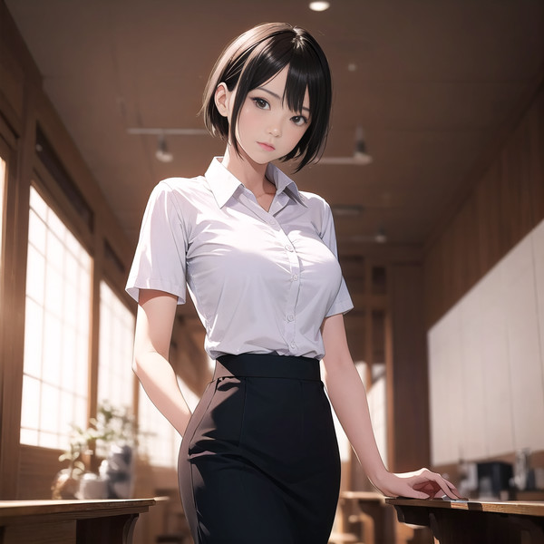 二次元女教師 新型新任女教師 / へなちょこなポザ者 さんのイラスト - ニコニコ静画(イラスト)