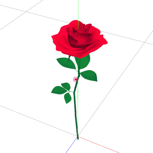 簡易な1本の薔薇