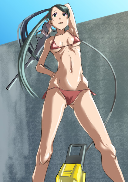 外壁清掃もスタイリッシュな三隈お嬢様