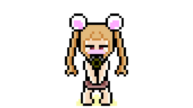 【ドット絵】悶絶異種族調教師のエラナ(おもらし差分)