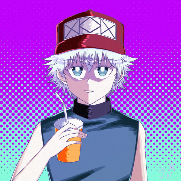 帽子を被っているキルア