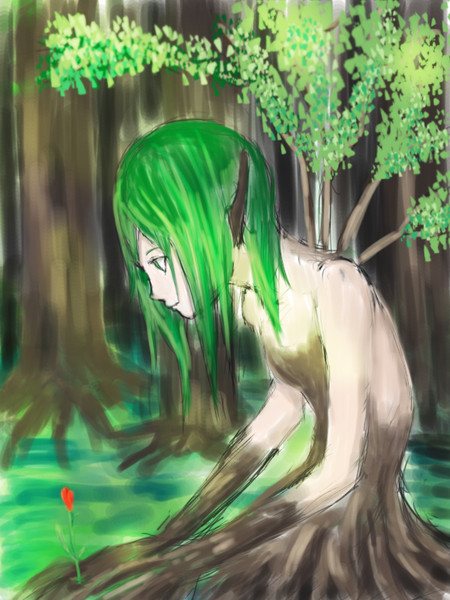 森の少女 落書き Niin さんのイラスト ニコニコ静画 イラスト
