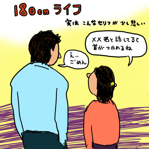 背が高い人の悩み ニコニコ静画 イラスト