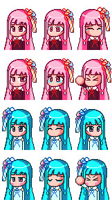 琴葉姉妹パワポケ風ドット絵
