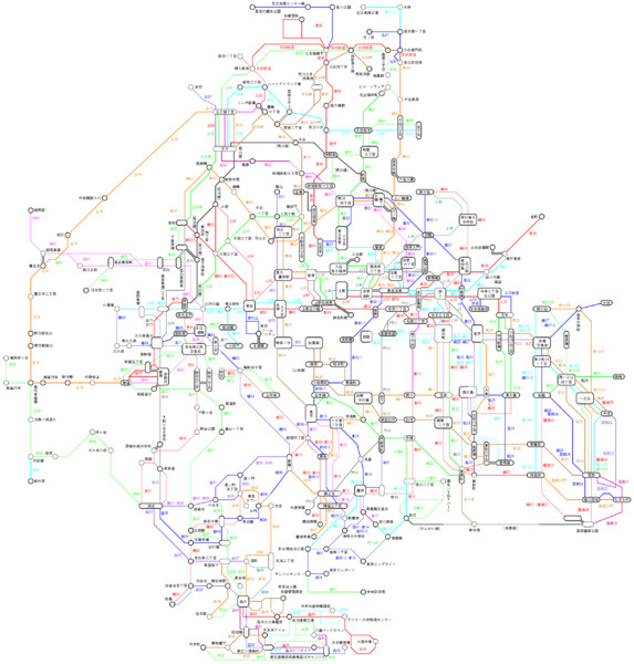 23区都営バス路線図