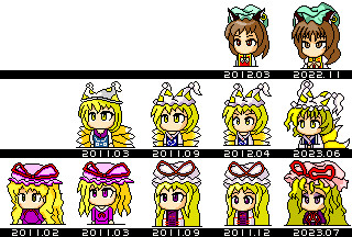 パワポケ風八雲一家（10年間の変遷比較）