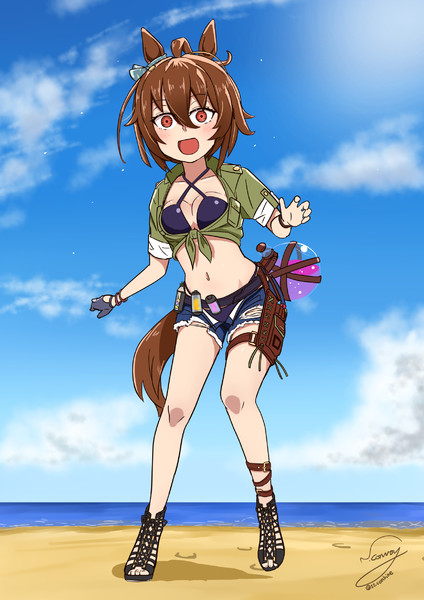 水着タキオン / STコンボイ さんのイラスト - ニコニコ静画