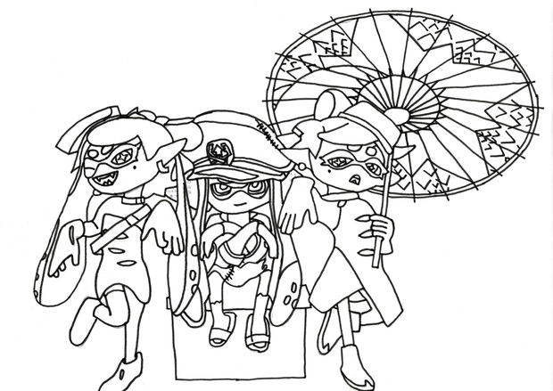 スプラトゥーン3 NEWカラストンビ部隊 ペン描き / 哲学者:ゆとり
