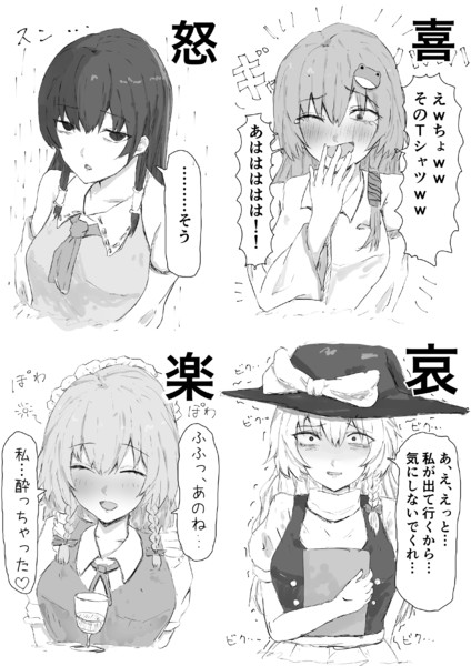 東方で喜怒哀楽