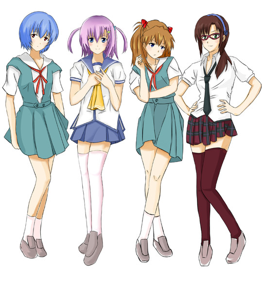 ミラアルデンス クェル 星乃飾あおいと式波 アスカ ラングレーと真希波 マリ イラストリアスと綾 Keep Blue さんのイラスト ニコニコ静画 イラスト