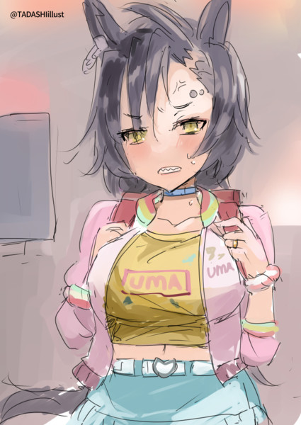 貧乳　主婦投稿写真　人妻　 skeb依頼品のラフ 人妻巨乳シャカールデジタン私服ランドセル着用 / sinzan さんのイラスト - ニコニコ静画(イラスト)