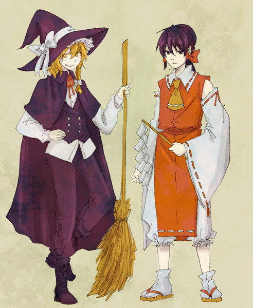 性転換注意 霊夢と魔理沙 Yajiko さんのイラスト ニコニコ静画 イラスト