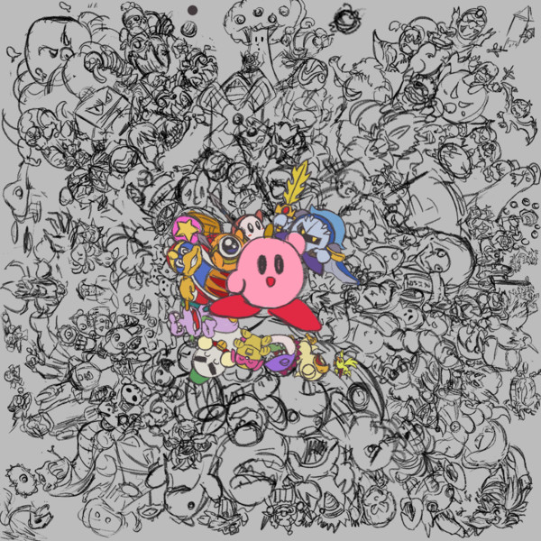 星のカービィ超大型イラスト - 絵画