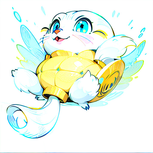 甲羅で滑って遊ぶゼニガメを元に生成(img2img)