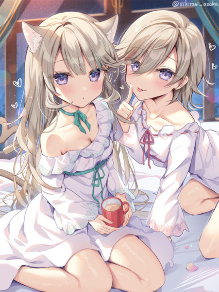 お風呂あがりのリネリネ