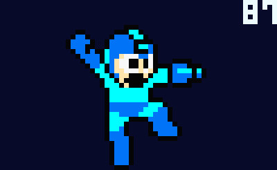 ドット絵「ロックマン」FC 1987 (合作) / zuki ROCKMAN改 カイ