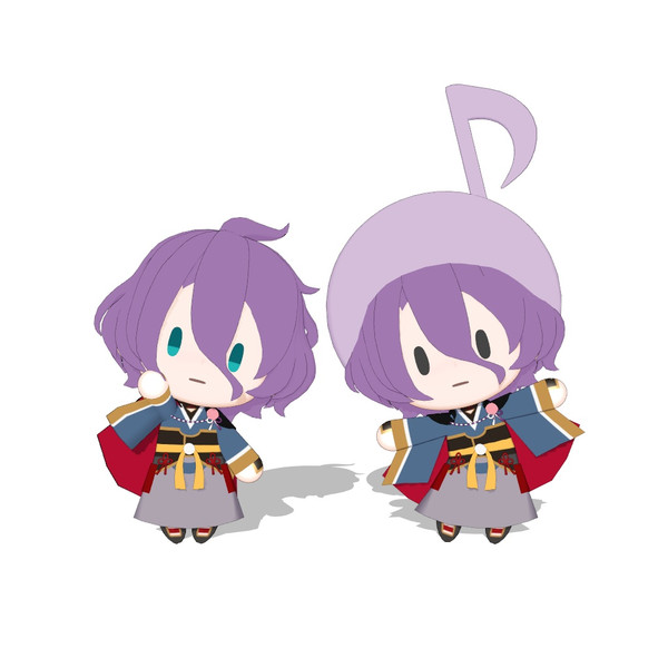 MMDモデル配布】ちゃむ式改変おさんぽ＆音符男士 歌仙兼定【刀剣