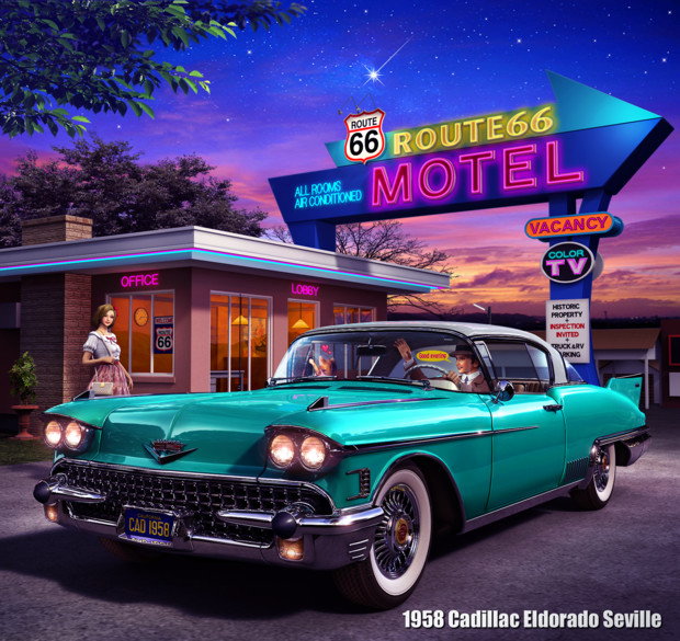 1958 Cadillac Eldorado Seville / MORIニャン さんのイラスト
