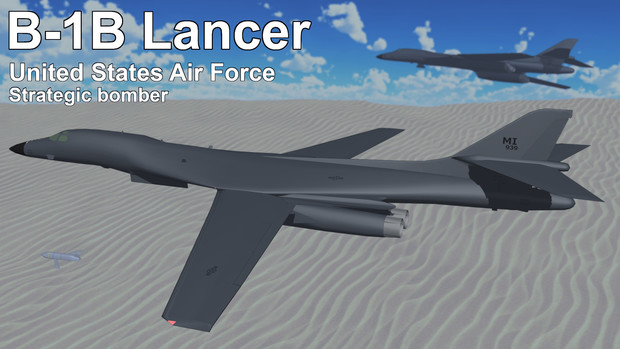 【MMDモデル配布】B-1B Lancer 爆撃機
