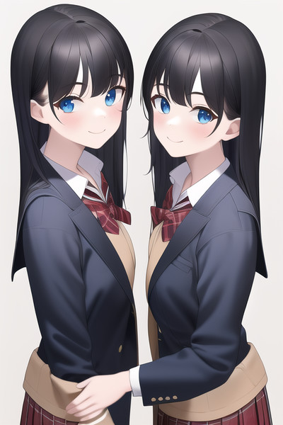 女学生の双子