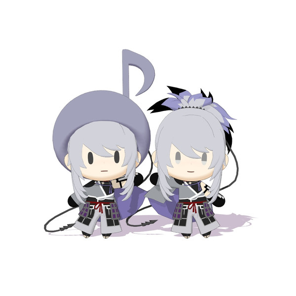 【MMDモデル配布】ちゃむ式改変おさんぽ＆音符男士　人間無骨【刀剣乱舞】