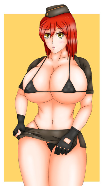 新しい制服を支給された飛鳥軍服姉貴