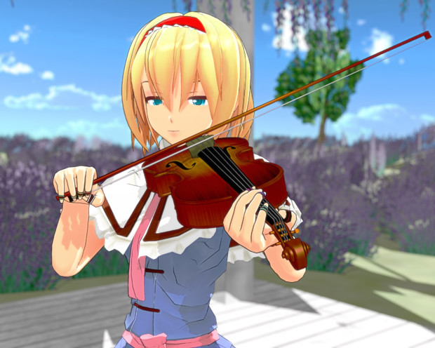 バイオリンを弾くアリス
