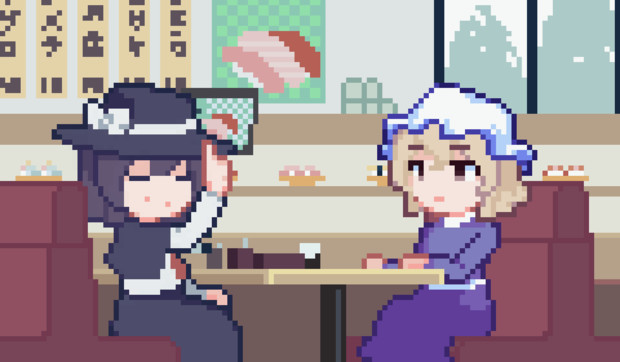 【GIF】回転寿司
