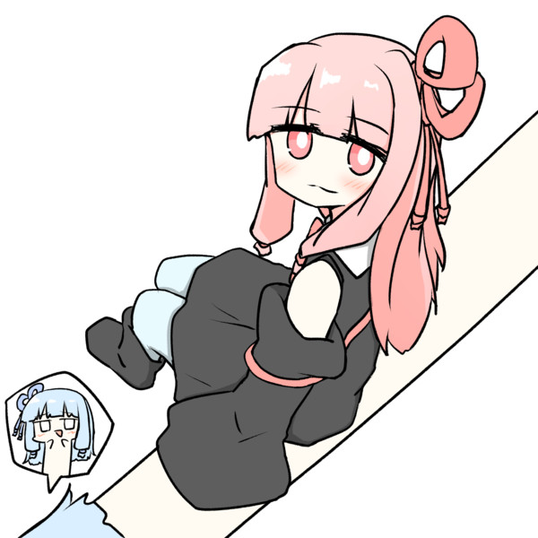 座る茜ちゃん