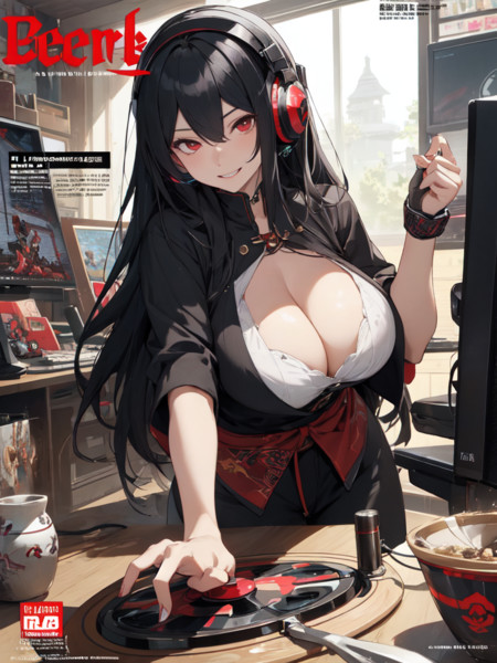 ゲーム雑誌のカバーガールの葉村ラヴィアン