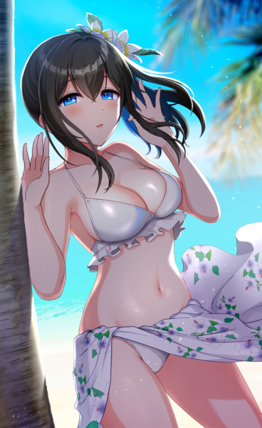 浜辺の陰で