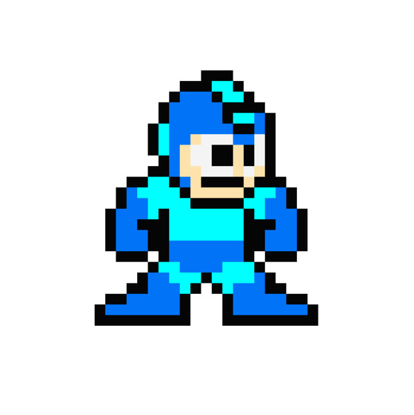 ドット絵 「ロックマン」700xp 18ichi ファミコン 1987 / zuki