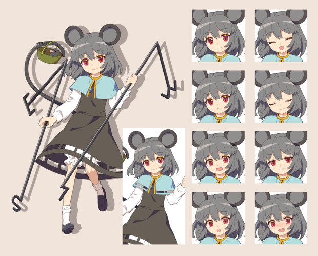 ナズーリン 立ち絵素材 / 4riON さんのイラスト - ニコニコ静画