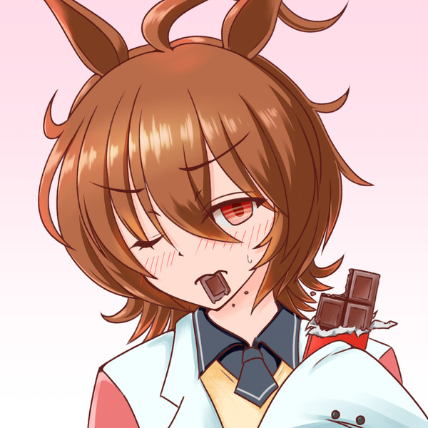 タキオンがチョコをくれる模様