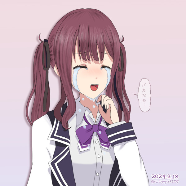 泣き笑い / EyeGumo さんのイラスト ニコニコ静画 (イラスト)