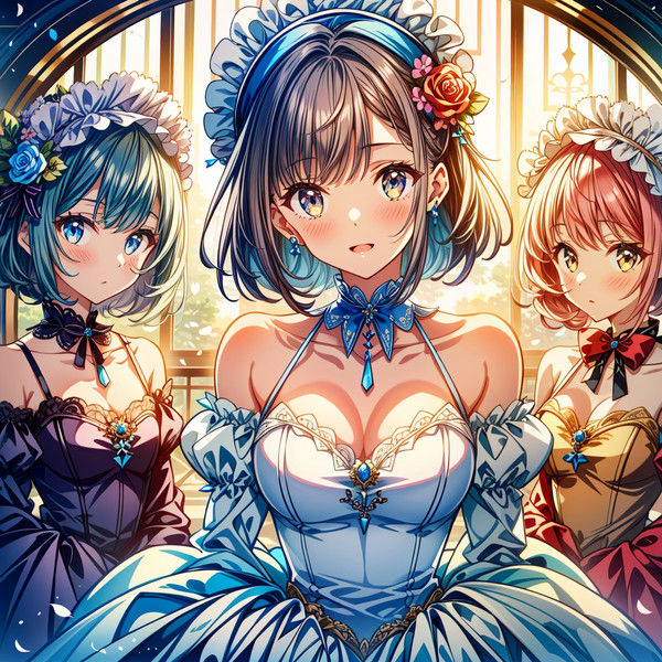 三姉妹 / へなちょこなポザ者 さんのイラスト ニコニコ静画 (イラスト)