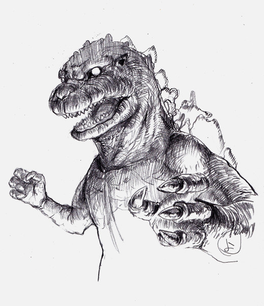 ゴジラを描いてみた